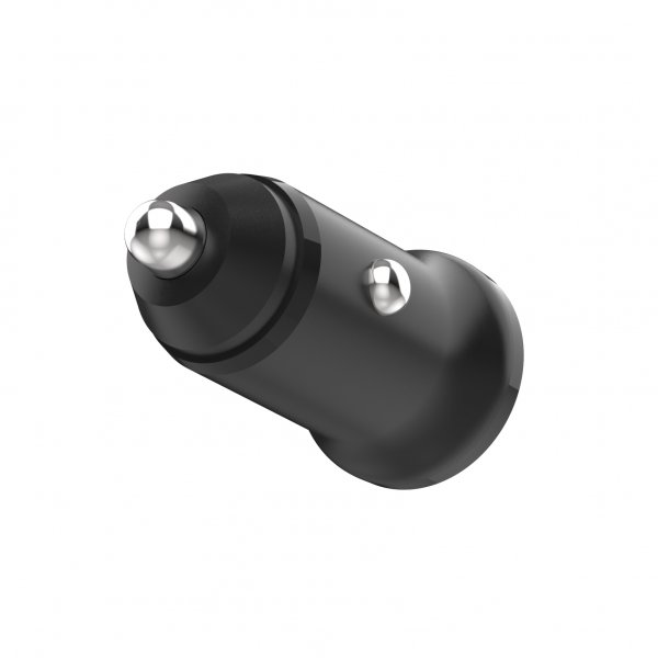 Kiinteä autolaturi USB-C-kaapelilla 1m 20W PD Musta