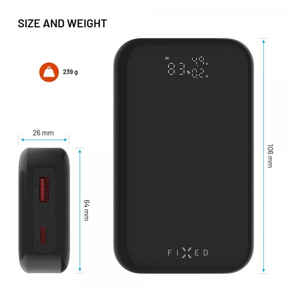 Kiinteä Powerbank Zen 10 Pro 30W USB-C PD 10 000 mAh