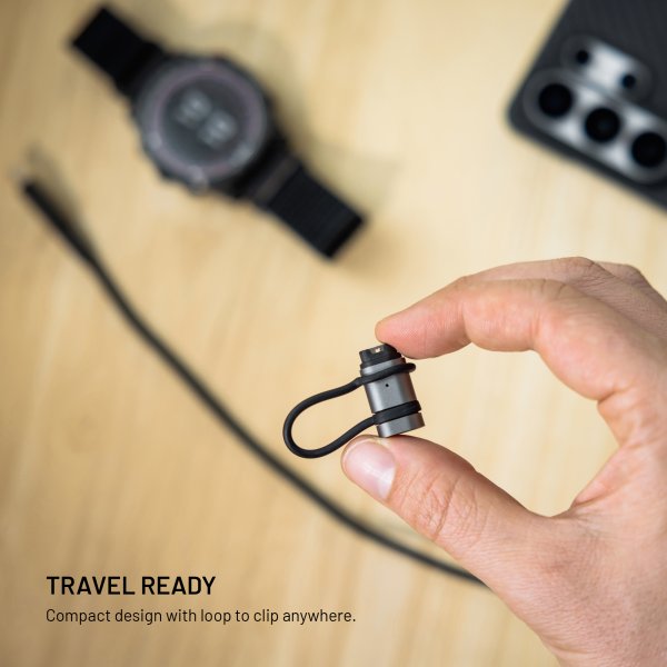 Kiinteä Garmin-älykellon lataussovitin USB-C, musta