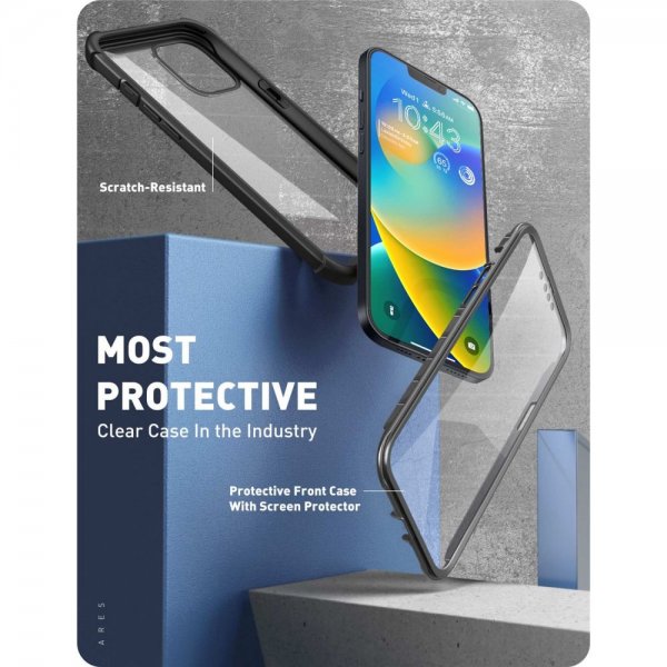 Supcase iPhone 13/iPhone 14 Suojakuori Ares Musta