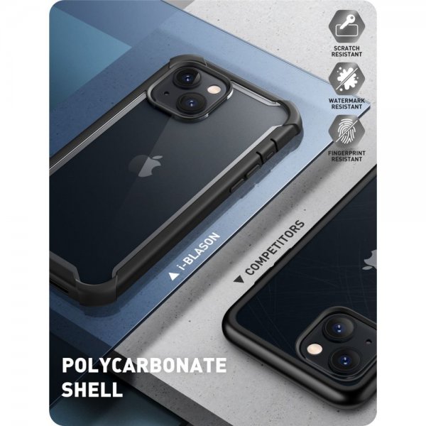 Supcase iPhone 13/iPhone 14 Suojakuori Ares Musta