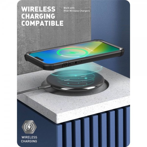 Supcase iPhone 13/iPhone 14 Suojakuori Ares Musta