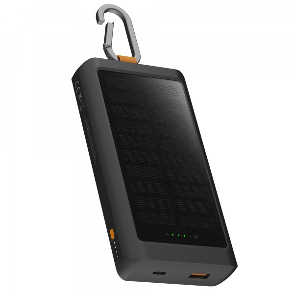 Xtorm Powerbank aurinkopaneelilla ja taskulampulla Go2 10 000 mAh 15W, musta