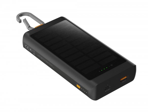 Xtorm Powerbank aurinkopaneelilla ja taskulampulla Go2 10 000 mAh 15W, musta