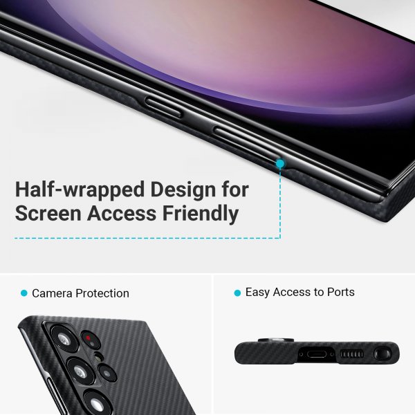 Pitaka Samsung Galaxy S23 Ultra -suojakuori MagEZ Case 3 Black/Grey Twill
