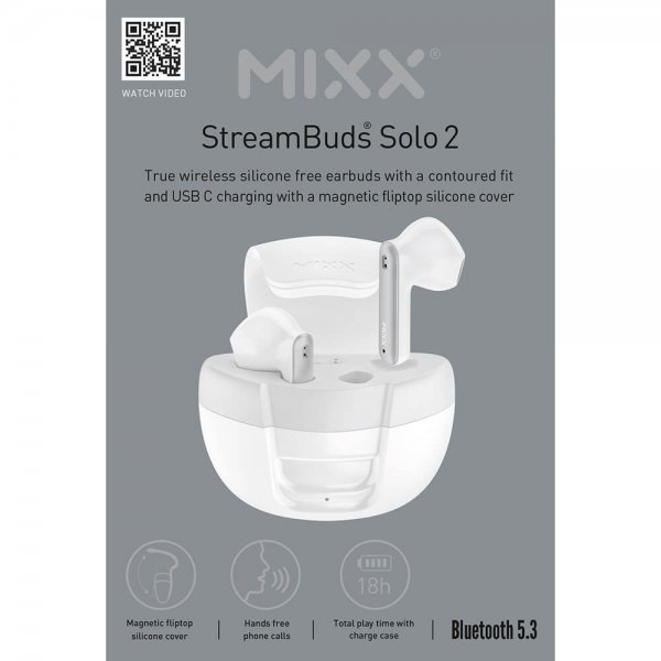 Mixx Kuulokkeet StreamBuds Solo 2 TWS Valkoinen