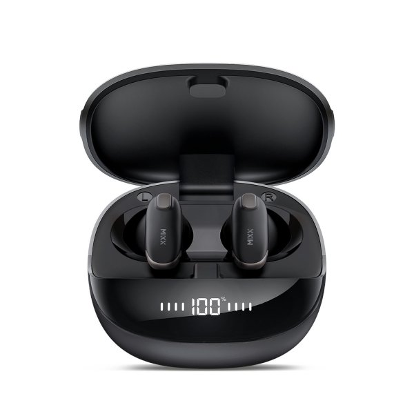 Mixx Langattomat StreamBuds Hybrid Charge 2 -kuulokkeet, musta