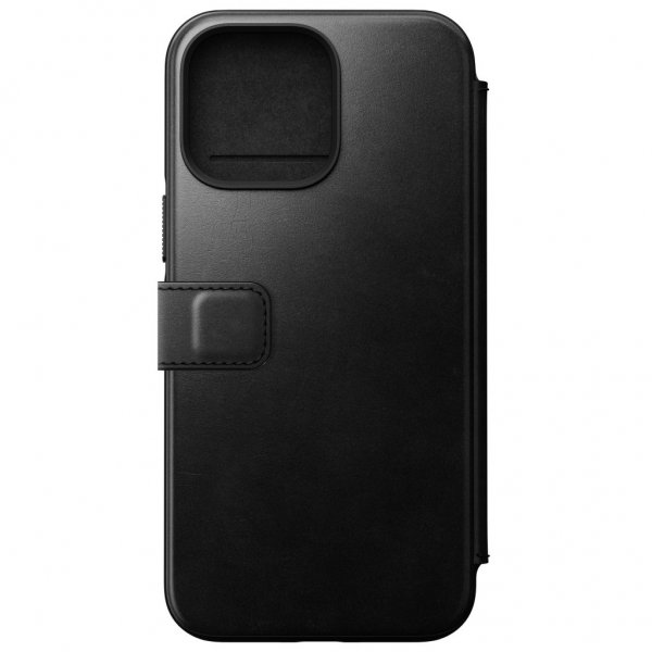 Nomad iPhone 14 Pro Max -suojakotelo, Modern Leather Folio, Horween-nahka, musta
