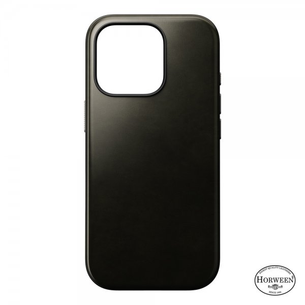 Nomad iPhone 16 Pro Kuori Modern Leather Case Horween Green Chrome