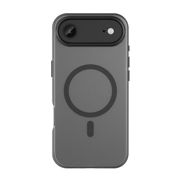 iPhone Air -kuori, kamerareunus, MagSafe, läpinäkyvä, musta