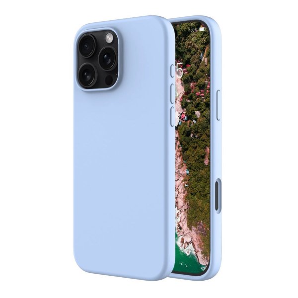 Rvelon iPhone 16 Pro Kuori Silikoni MagSafe Vaaleansininen