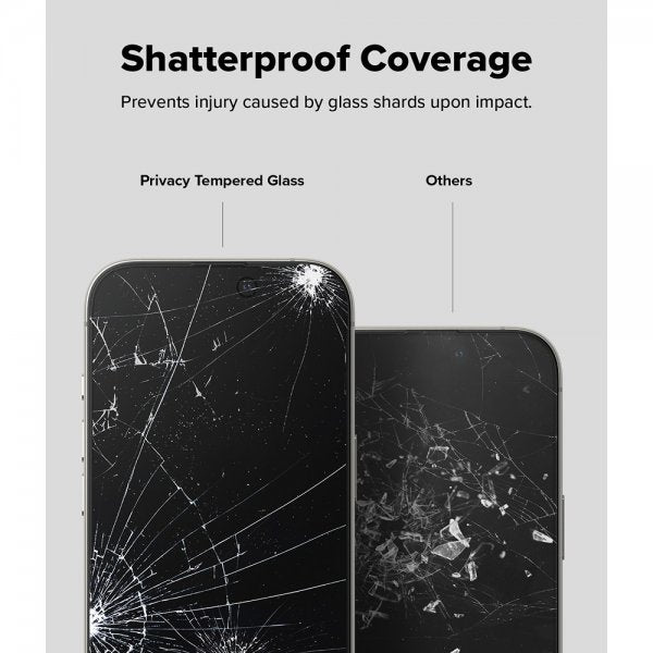 Ringke iPhone 16 Pro -näytönsuoja Easy Slide Privacy 2 kpl