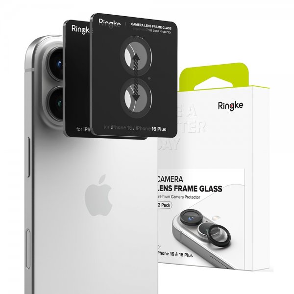 Ringke iPhone 16/iPhone 16 Plus kamerans linssuoja 2-pakkaus
