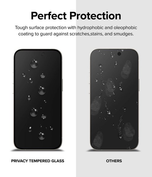 Ringke iPhone 15 näytönsuoja Privacy Tempered Glass asennusohjain