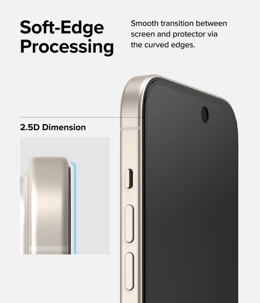 Ringke iPhone 15 näytönsuoja Privacy Tempered Glass asennusohjain