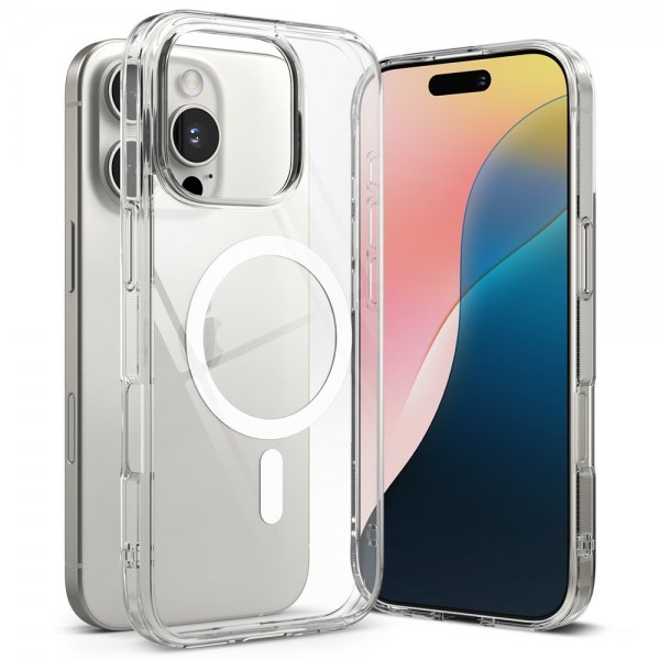 Ringke iPhone 16 Pro Max -suojakuori Fusion Magnetic Transparent