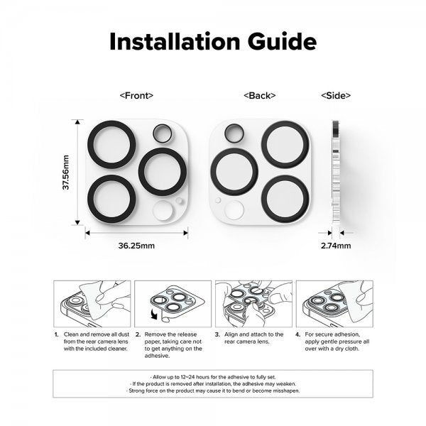Ringke iPhone 16 Pro/16 Pro Max Kameran suojalasi 2-pack