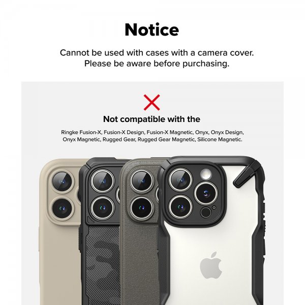 Ringke iPhone 16 Pro/16 Pro Max Kameran suojalasi 2-pack