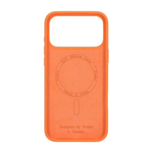 Rvelon iPhone 17 Pro Silikonikuori MagSafe Oranssi