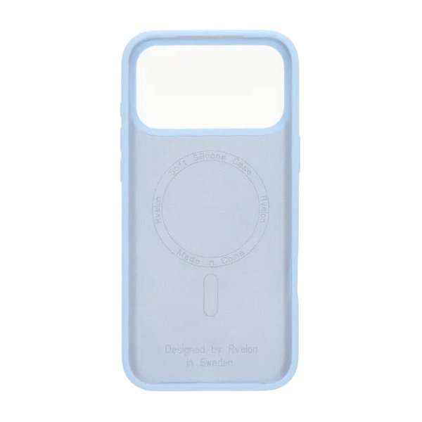 Rvelon iPhone 17 Pro Max -kuori silikoninen MagSafe vaaleansininen