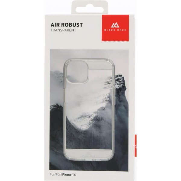 Black Rock iPhone 14 -suojakuori Air Robust Case, läpinäkyvä