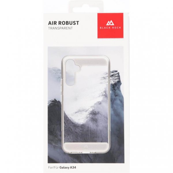 Black Rock Samsung Galaxy A34 5G Kuori Air Robust Case Transparent