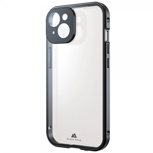 Black Rock iPhone 15 Kuori 360 Glass Läpinäkyvä Musta
