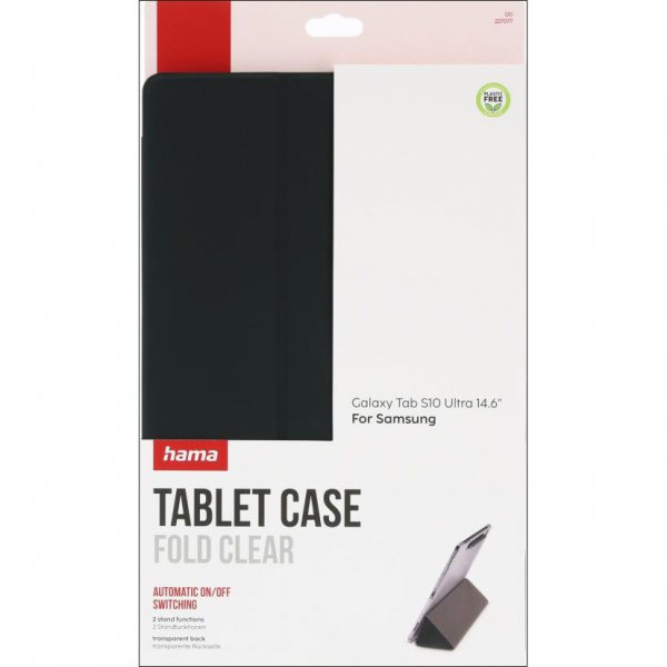 Hama Samsung Galaxy Tab S10 Ultra -suojakotelo Fold Clear, musta
