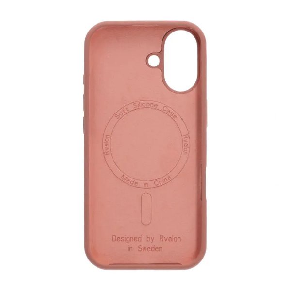 Rvelon iPhone 17 -silikonikuori MagSafe -tummanpinkki