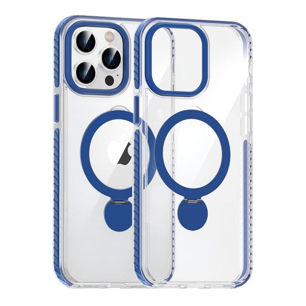 iPhone 15 Pro Max Kuori Rengasjalusta MagSafe Sininen