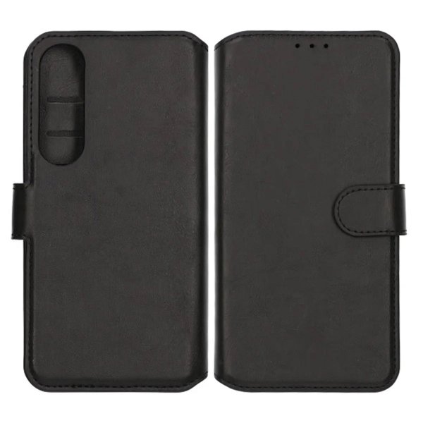 Rvelon Samsung Galaxy S25 Edge -suojakotelo, 4 korttipaikkaa, irrotettava kuori, musta