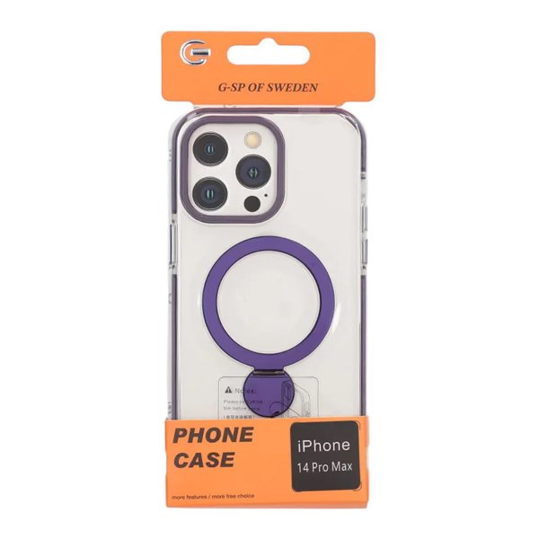 iPhone 14 Pro Max Kuori Sormusteline MagSafe Violetti