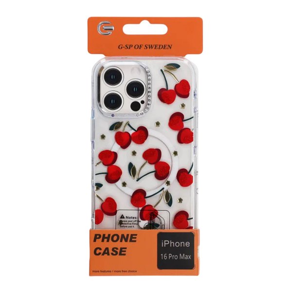 iPhone 16 Pro Max Kuori Kuvio MagSafe Kirsikka