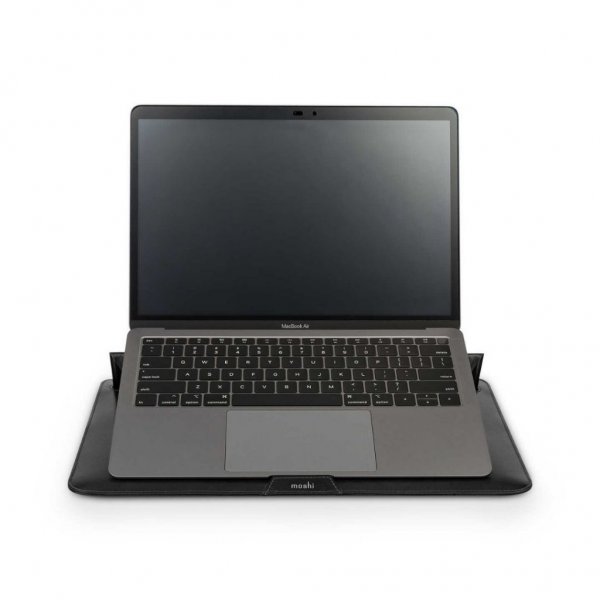 Moshi Muse 3-in-1 Slim Laptop Sleeve 13" Jet Black