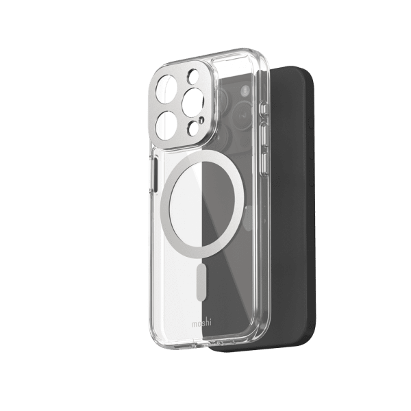 Moshi iPhone 15 Pro -suojakuori iGlaze MagSafe Luna Silver
