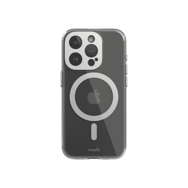 Moshi iPhone 15 Pro -suojakuori iGlaze MagSafe Luna Silver