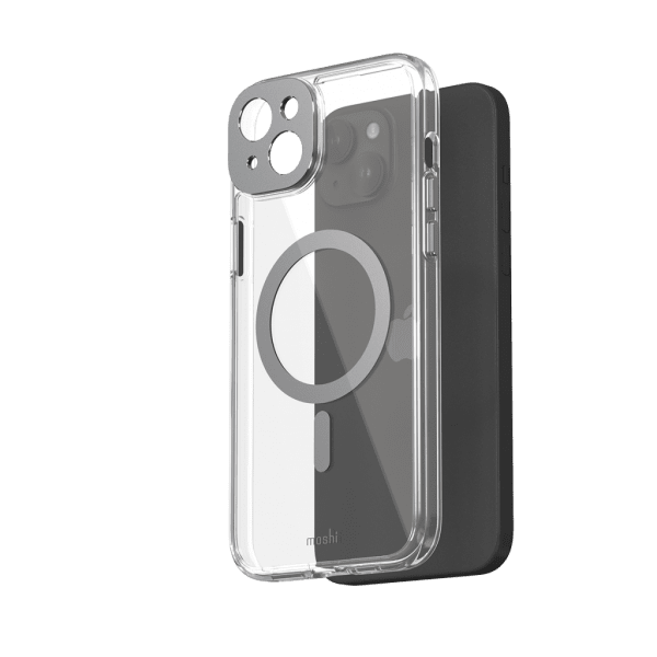 Moshi iPhone 15 Plus iGlaze MagSafe -suojakuori, Meteorite Grey