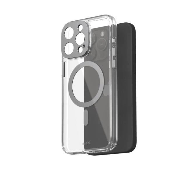 Moshi iPhone 15 Pro Max -suojakuori iGlaze MagSafe Meteorite Gray