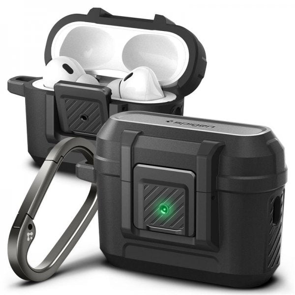 Spigen AirPods Pro 2 -kuori Lock Fit Matte Black