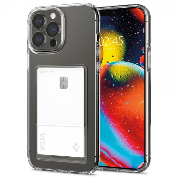 Spigen iPhone 13 Pro -suojakuori Crystal Slot Crystal Clear