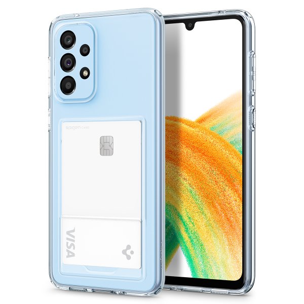 Spigen Samsung Galaxy A33 5G -suojakuori, Crystal Slot, Crystal Clear