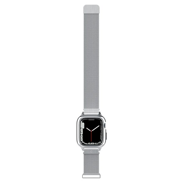 Spigen Apple Watch 40mm -kuori rannekkeella Metal Fit Pro Hopea