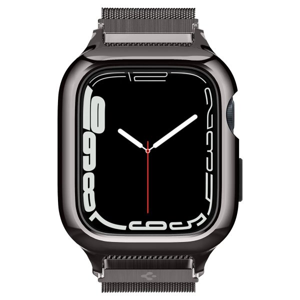 Spigen Apple Watch 40mm Suojakuori rannekkeella Metal Fit Pro Graphite
