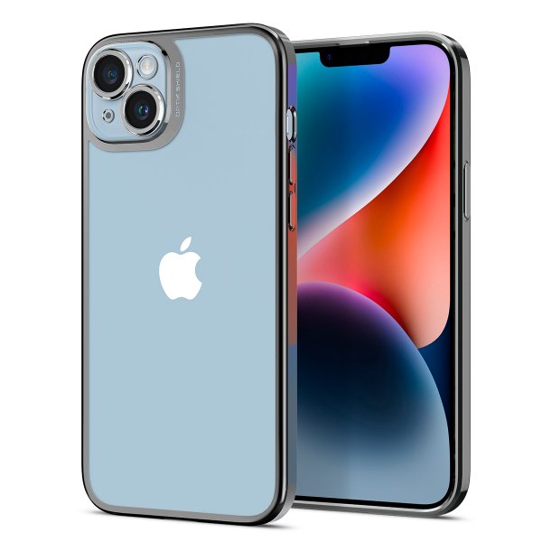 Spigen iPhone 14 -suojakuori Optik Crystal Chrome Gray
