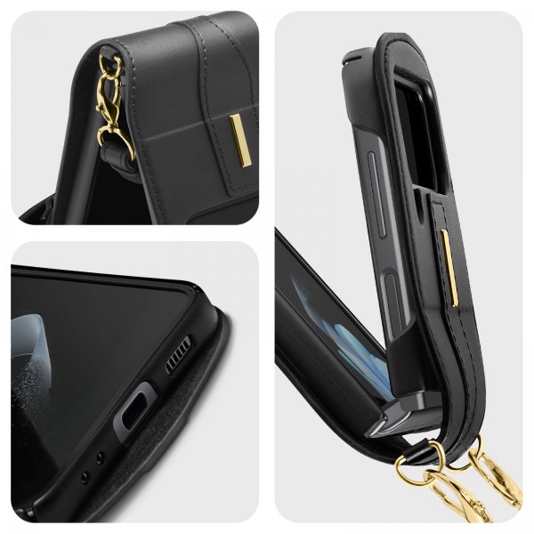 Spigen Samsung Galaxy Z Flip 4 -kuori Linear Calin, musta