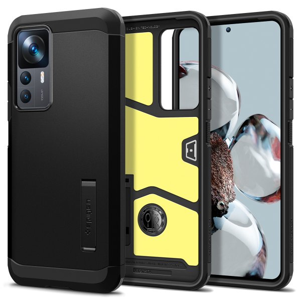 Spigen Xiaomi 12T/12T Pro -suojakuori Tough Armor, musta