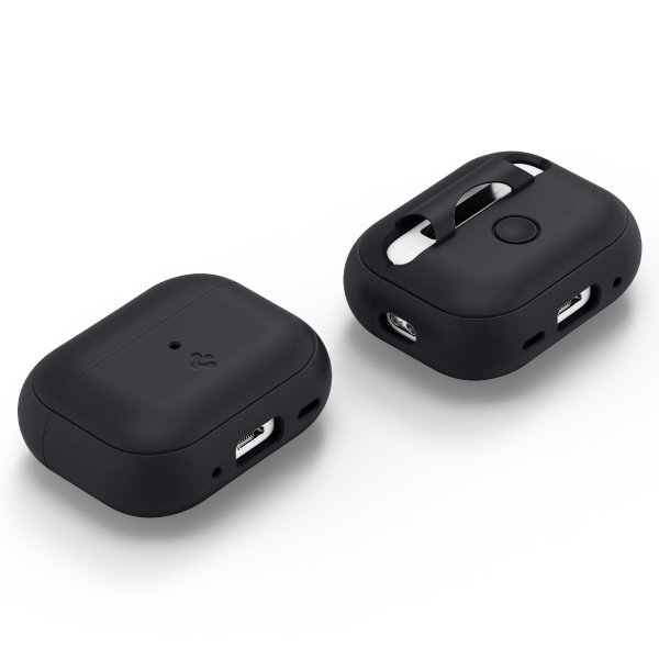 Spigen AirPods Pro 2 -kuori, Silicone Fit, musta