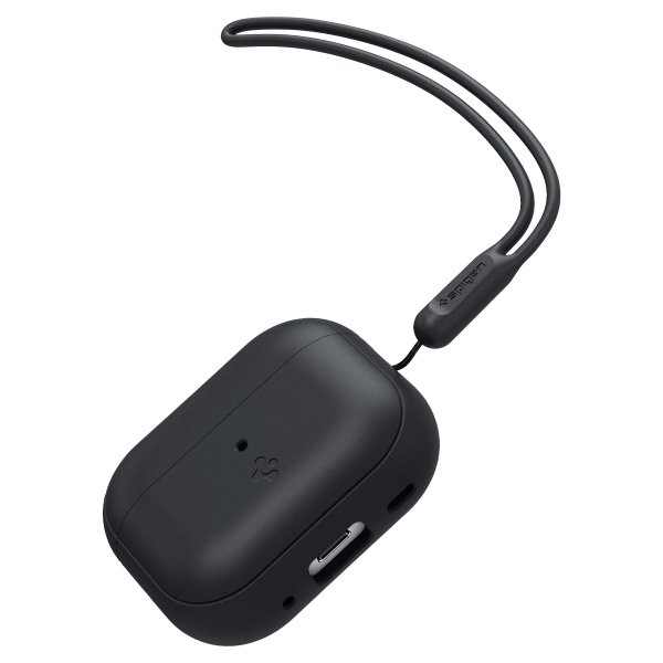 Spigen AirPods Pro 2 -kuori, Silicone Fit, musta