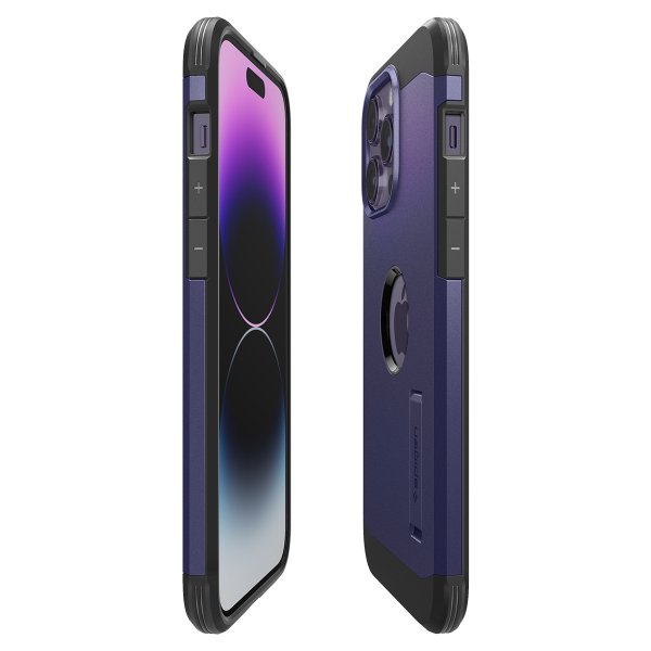 Spigen iPhone 14 Pro Max -suojakuori Tough Armor MagFit Deep Purple