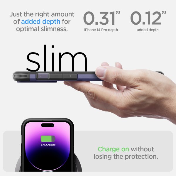 Spigen iPhone 14 Pro -suojakuori Tough Armor MagFit Deep Purple